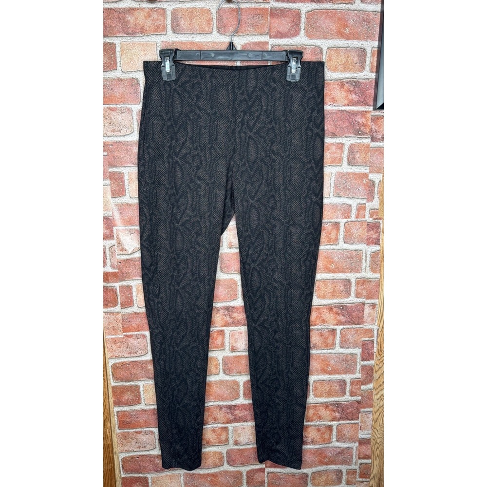 Boston Proper Womens Snakeskin Print Leggings Brown Black Animal Skinny Pants S